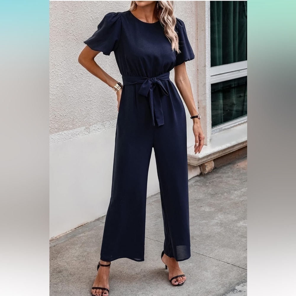 PrettyGarden High Waisted Wide Leg Pants Romper Going Out Outfits